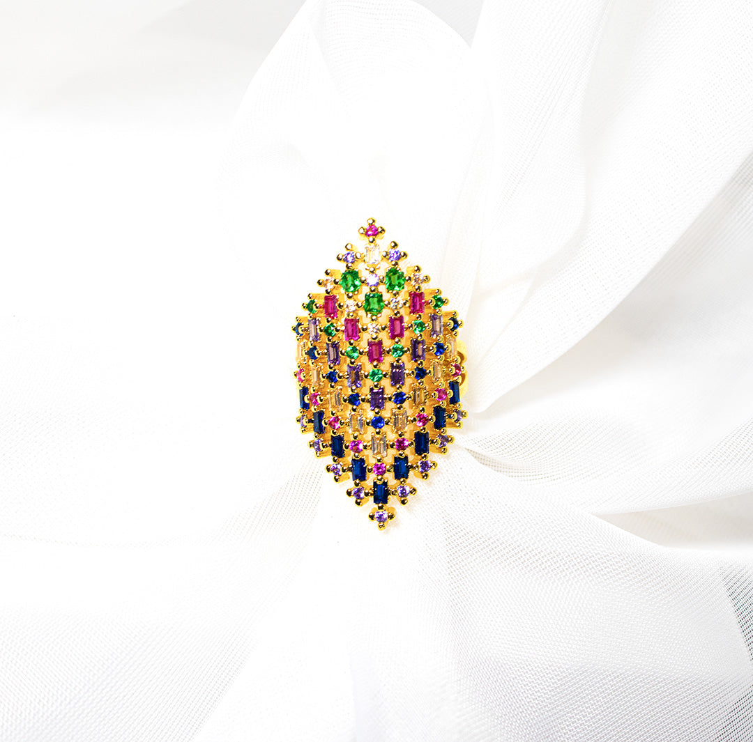 Large Zirconia Statement Ring