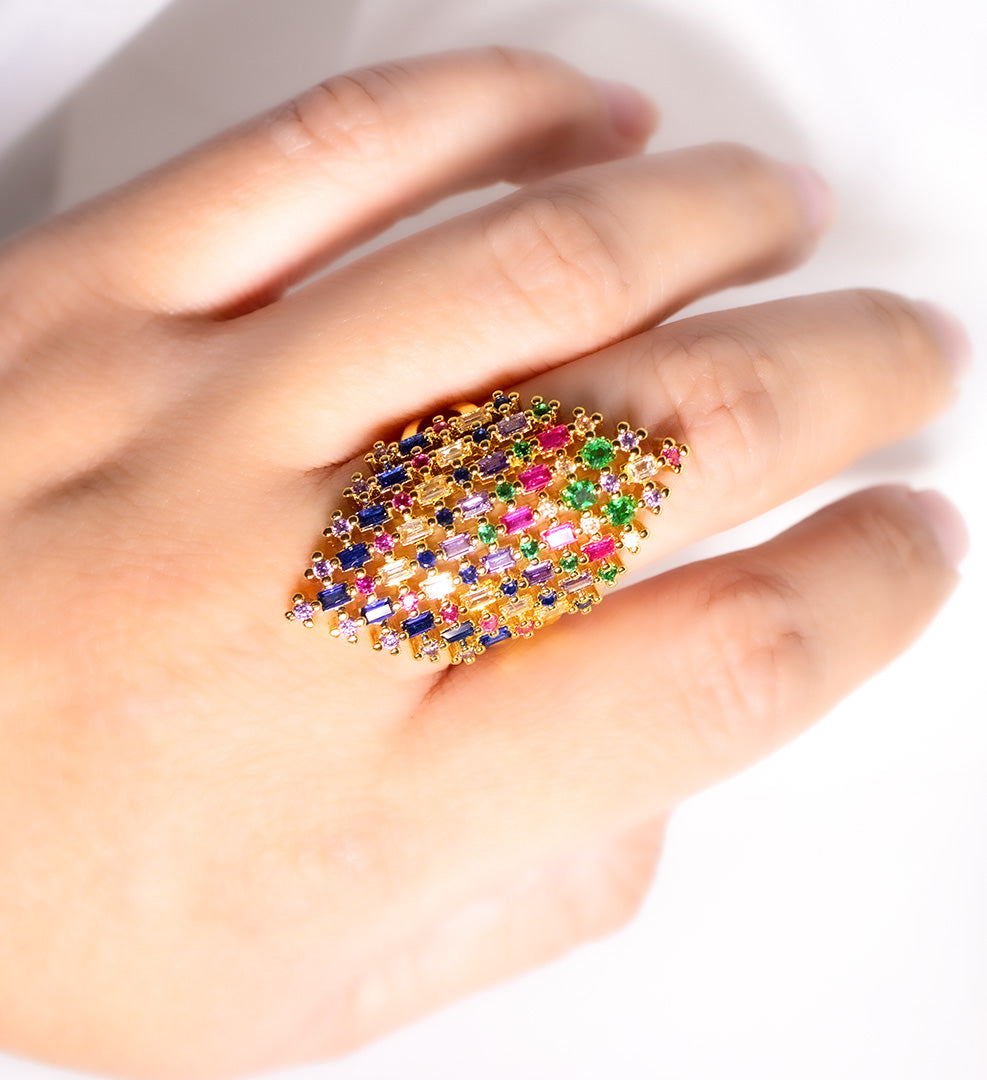 Large Zirconia Statement Ring