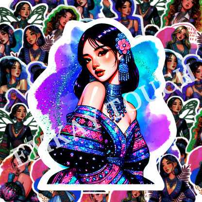 Hmong Beauties Die Cut Stickers