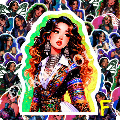 Hmong Beauties Die Cut Stickers