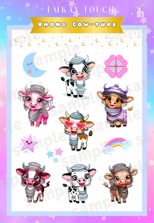 Sticker Sheet- Hmong Cow-Ture