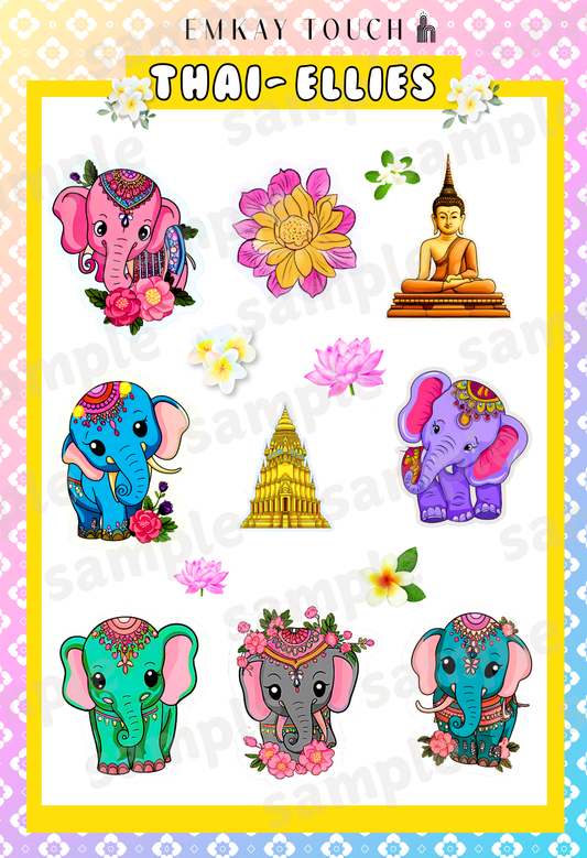 Sticker Sheet: Thai Ellies