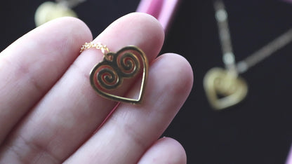 Swirl Heart Necklace (S925)