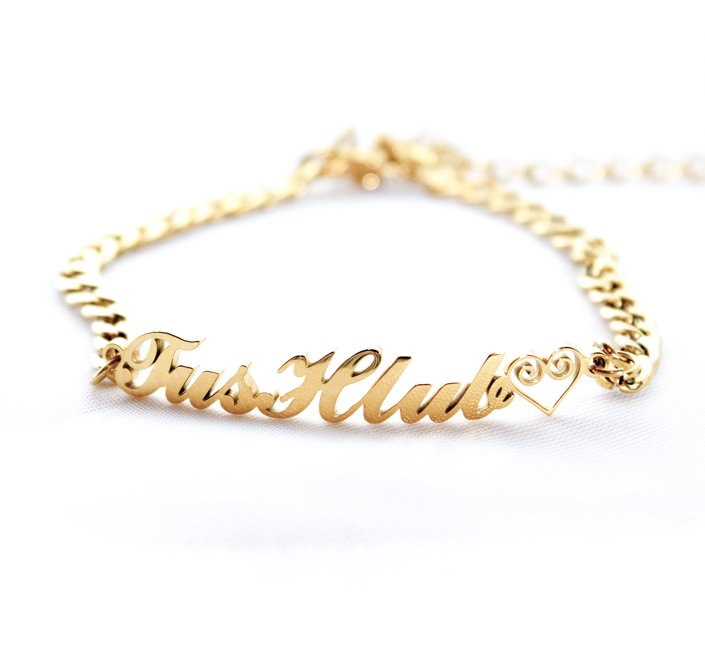 Personalized Name & Swirl Heart Bracelet (PRE-ORDER)