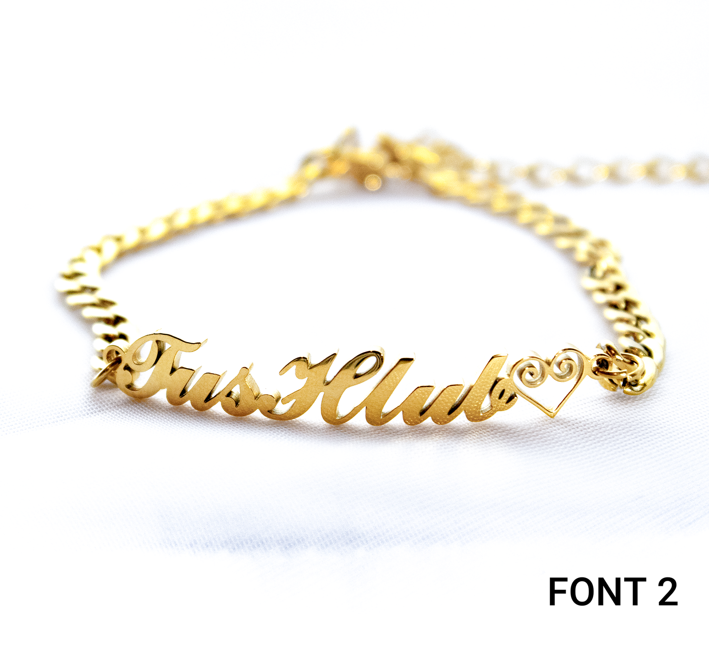 Personalized Name & Swirl Heart Bracelet (PRE-ORDER)